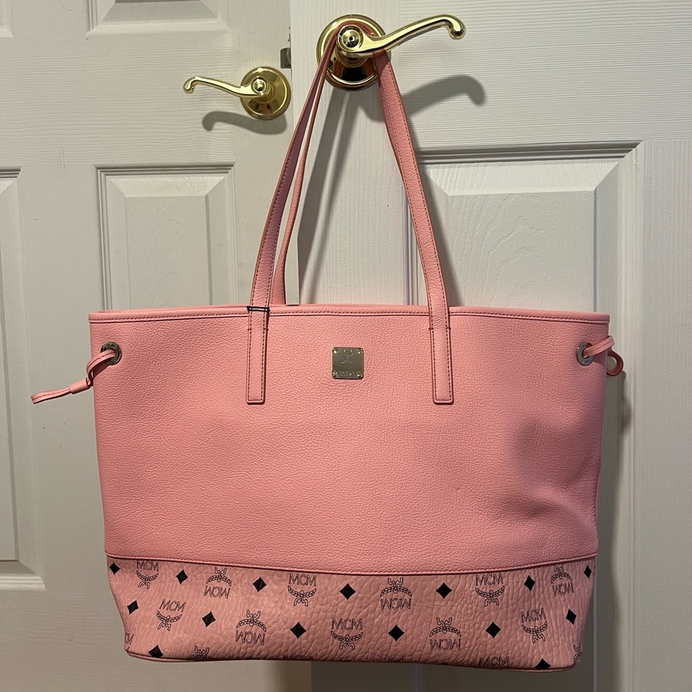 MCM Aren VI Leather Mix Shopper Bag